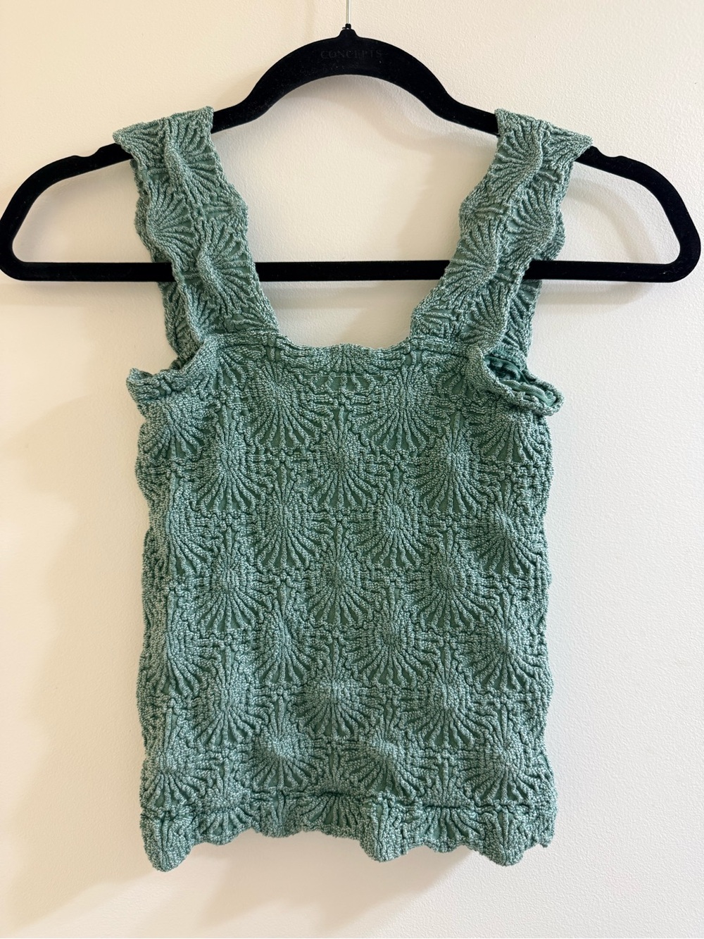 Free People Intimately Love Letter Cami Sage Green Floral Jacquard Tank XS/S - Picture 4 of 10
